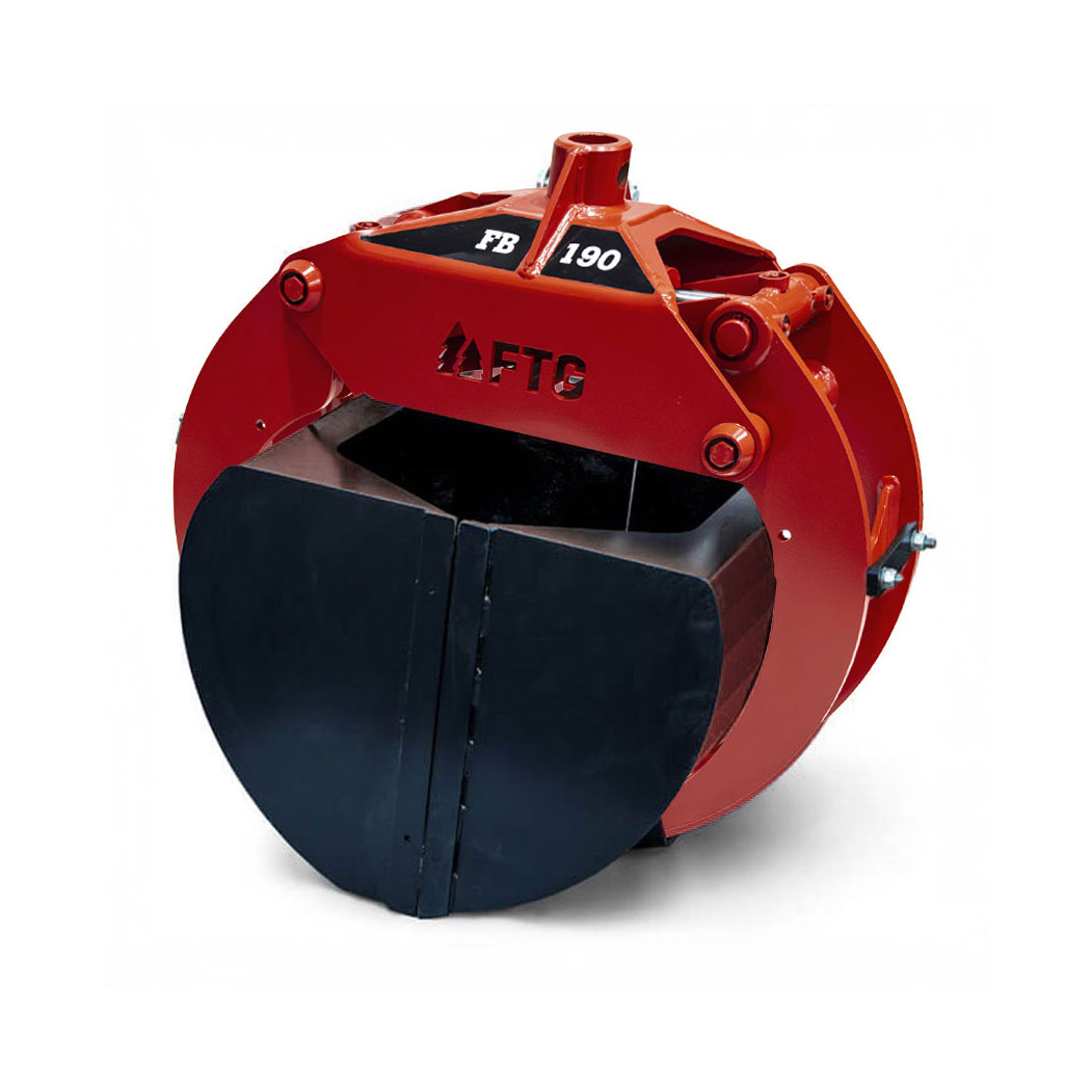 Grapple bucket in red