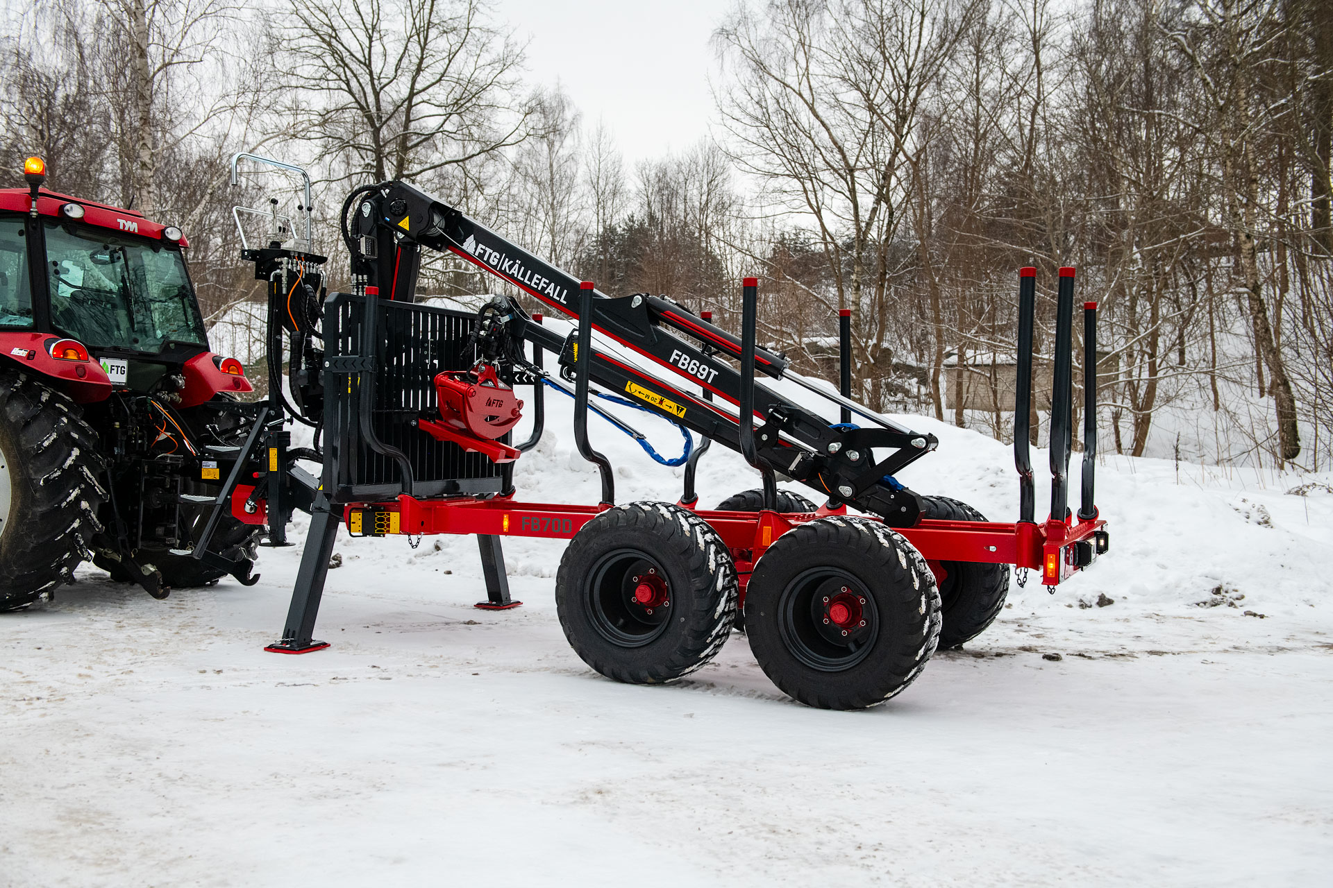 Källefall FB70D trailer with FB69T crane