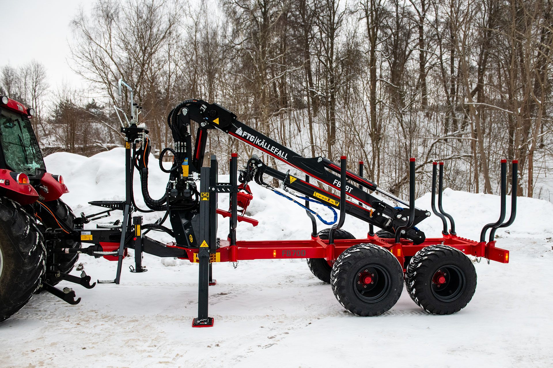 Källefall FB70D trailer with FB69T crane