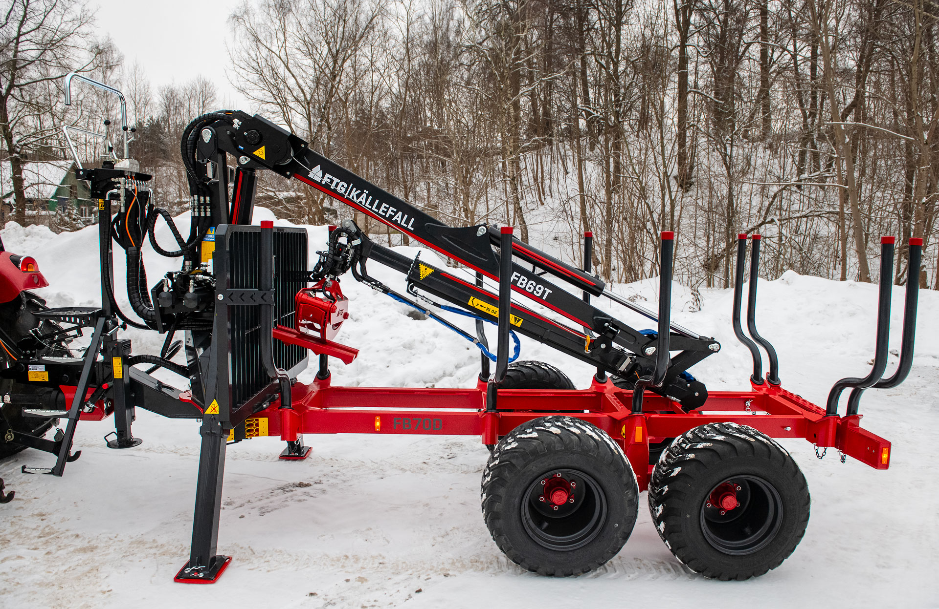 Källefall FB70D trailer with FB69T crane